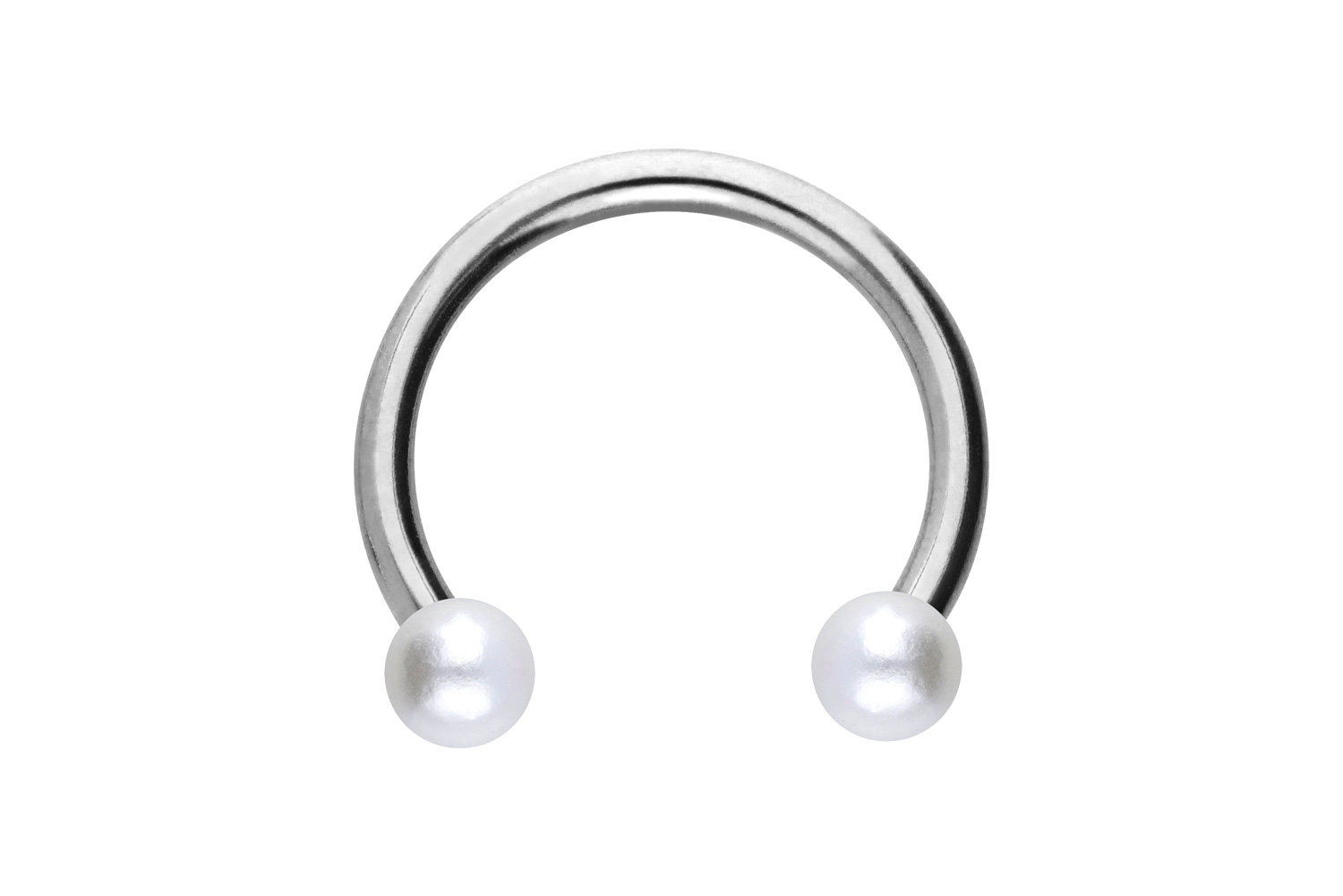 Titan Hufeisenring Piercing SYNTHETISCHE PERLEN